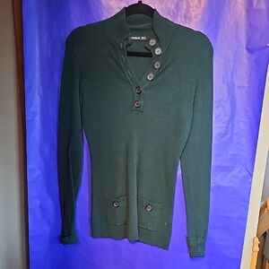 PattyBoutik Women's Dark Green Turtleneck Sweater